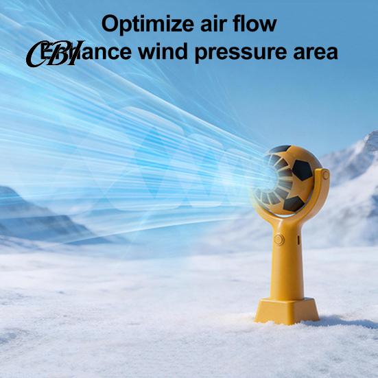 Multi-speed Handheld Fan Soccer Neck Fan, Portable Mini with Lanyard, Soft Breeze Football Shape Cooling for Outdoor Sports, Gift