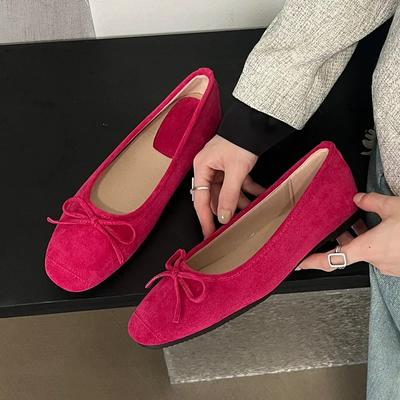 Mode Vrouwen Zachte Strik Ballet Flats Koreaanse Mode Retro Elegant Ronde Neus Stiletto Pumps Herfst Jurk Loafer Casual Schoenen