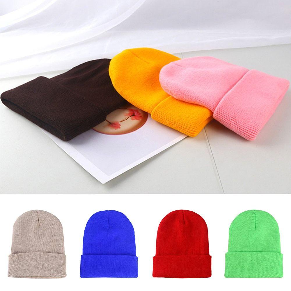 Thickened Beanie Caps Keep Warm Knitted Hat Casual Winter Hats  for Men Women