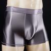 Sexy Men'S Glossy  Swimming Trunks Shinny Shorts Boxer Underwear