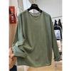 Clearance Bargains: Women's Plus Size Casual Round Neck Long Sleeve Solid Color Top