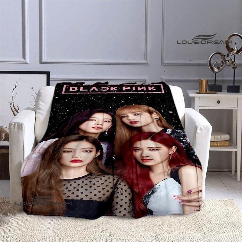 Blackpink Blanket Idol Group Pink 3d Digital Print Flannel Blanket Supplies