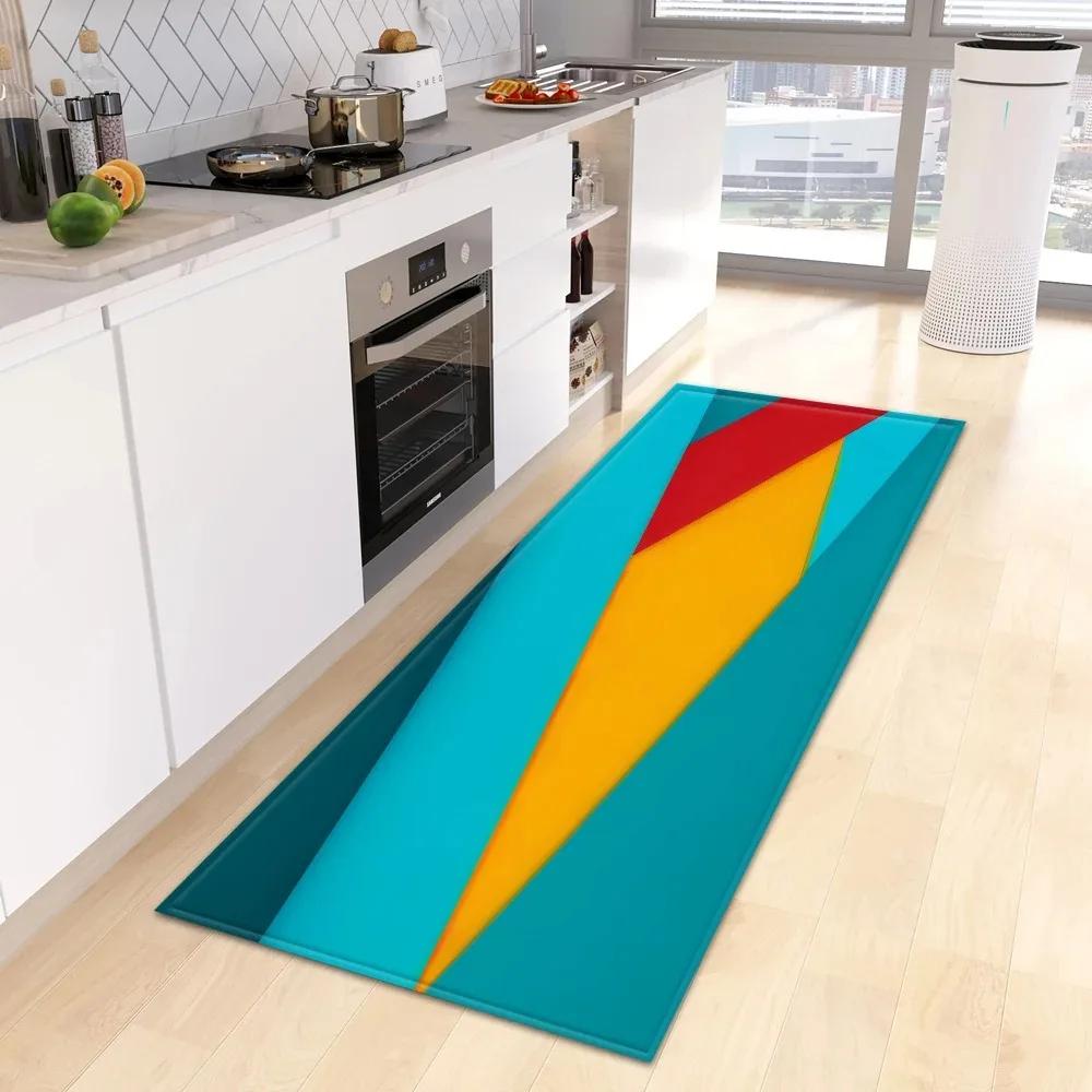 Creative Colorful Geometric Pattern Home Kitchen Floor Mat Door Front Decoration Floor Mat
