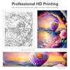 RUOPOTY Frame Paint By Numbers For Adults Abstract Seascape Balloon Flowers Beginner Kits Acrylic Paint On Canvas For Home Diy Gift