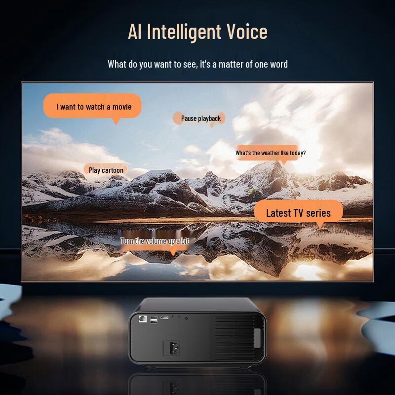 Super Lion S8 Full HD 4K Compatible Smart Projector (CN Version)