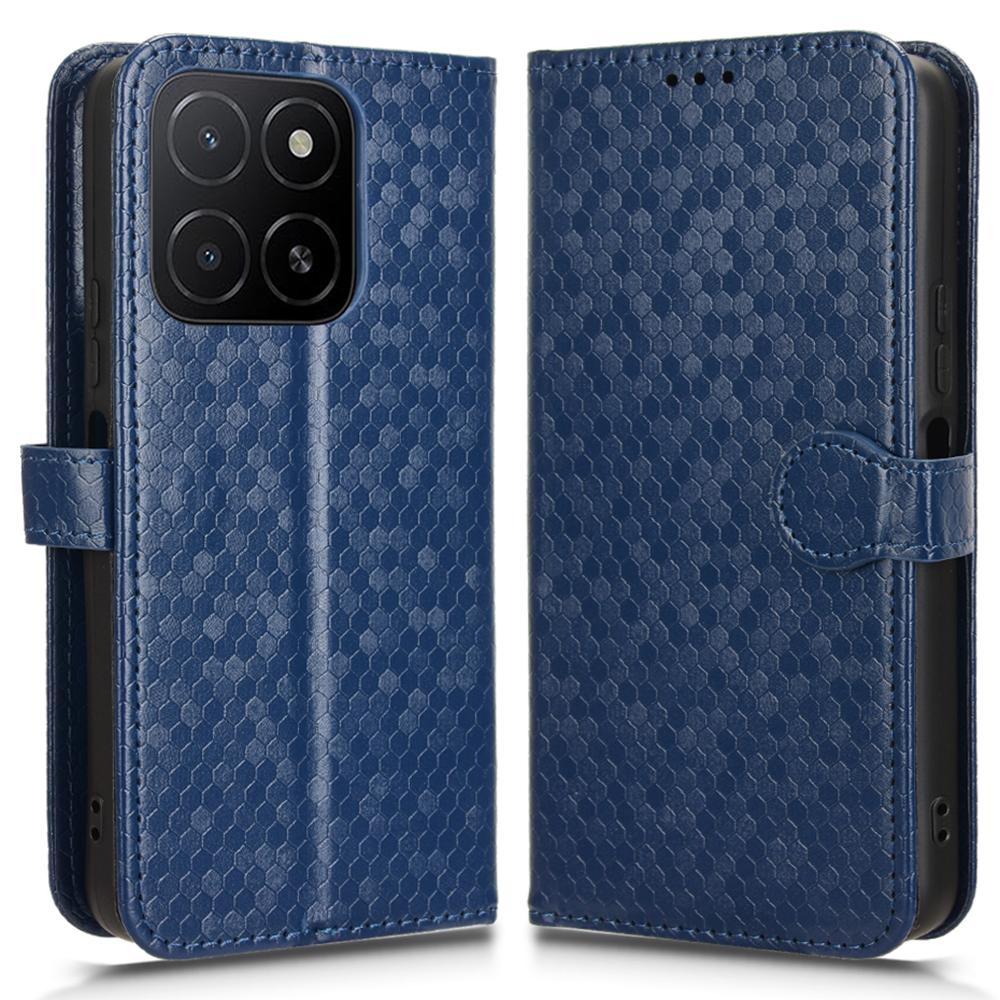 For Honor X5b Plus/X5b Wallet Case Dot Pattern Imprint PU Leather Phone Cover