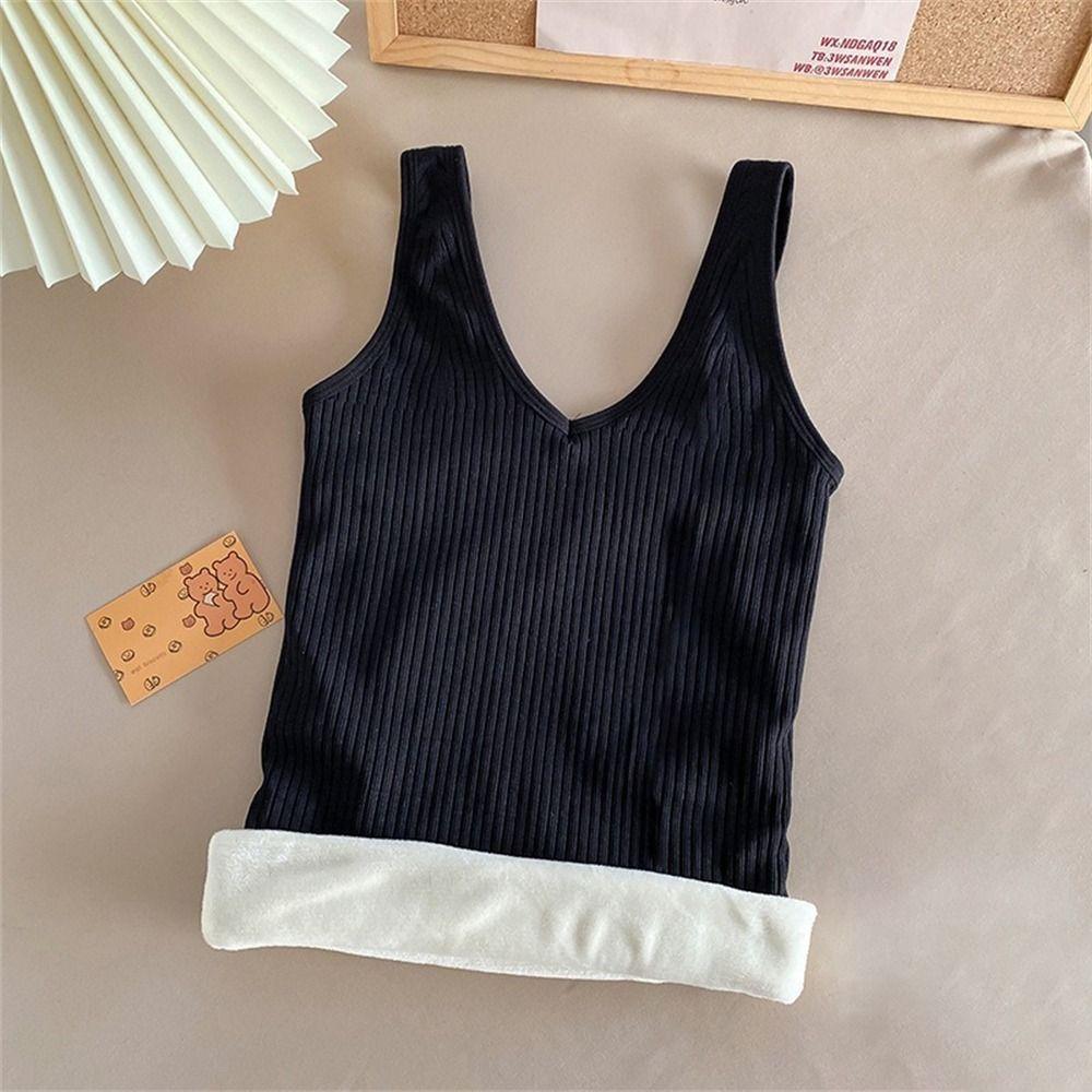 Keep Warm Underwear Thermal Sling Vest Fashion Thickened Vest  for Women Female