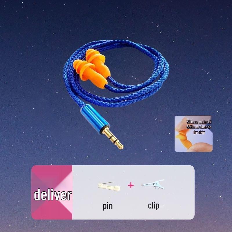 Bluetooth Noise-Cancelling Low Bass HD Wired Earplug Headphones for Work.