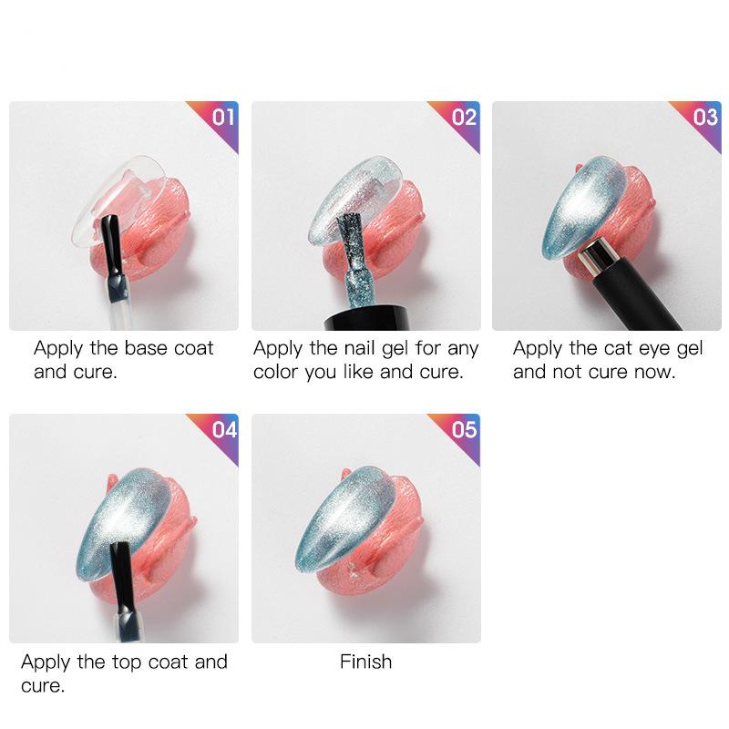 Nail Art Cat's Eye Magnet Crystal Cat's Eye Nail Polish Fancy Cylindrical Magnet Powerful Suction Magnet Nail Tools