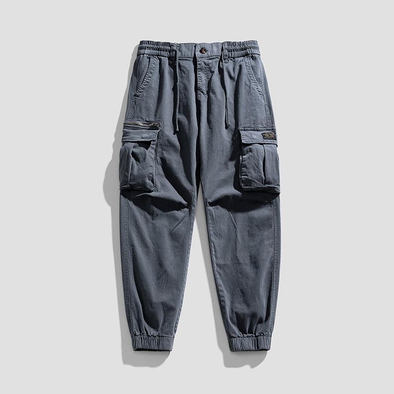 Men's Toe-tied Overalls Loose Casual Outer Wear Trousers High-end Blue Tide Brand Outdoor Pants Men's Clothing