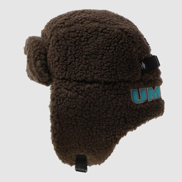 UMBRO Big Logo Winter Trapper Cap Brown Uq323Ccp97