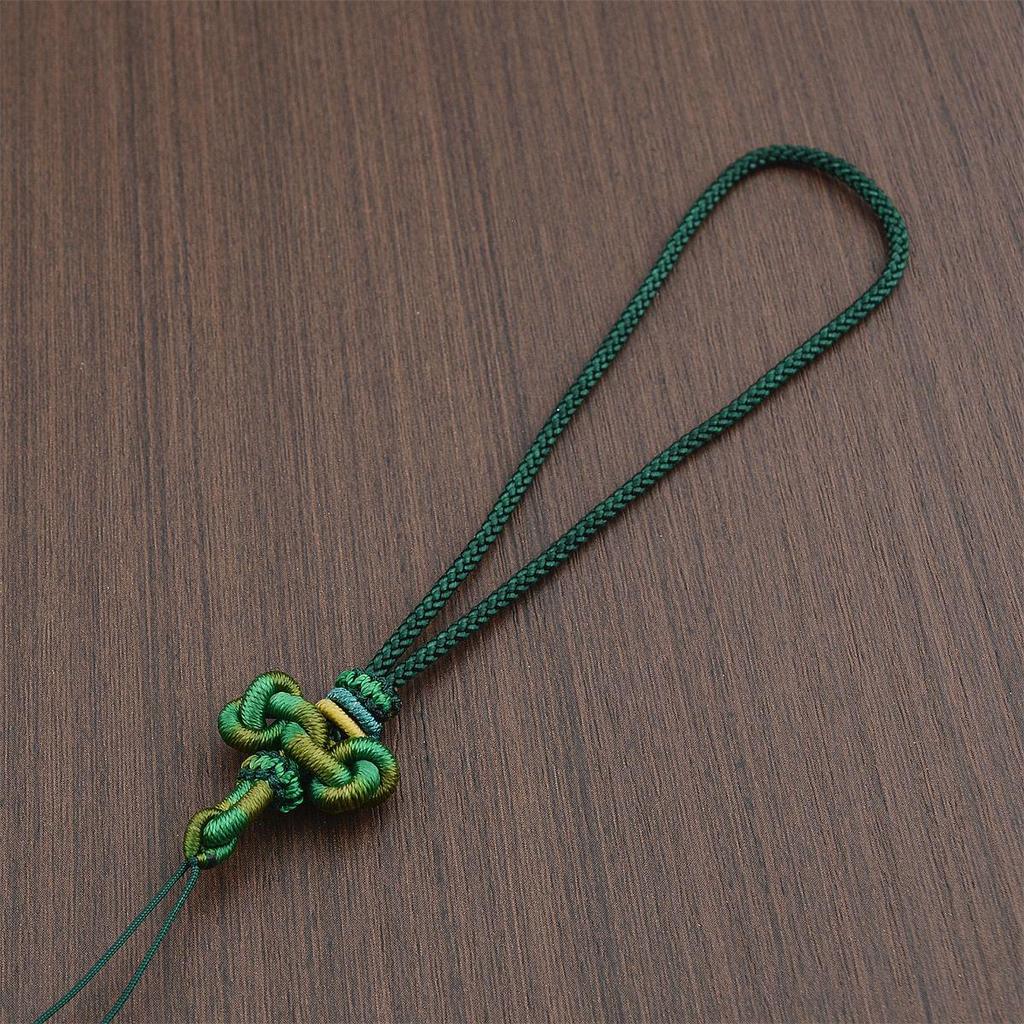 Handwoven Mobile Phone Lanyard & Keychain Charm with Wenchang Knot, Double Link Knot, USB Drive Ornament & Anti-lost Rope