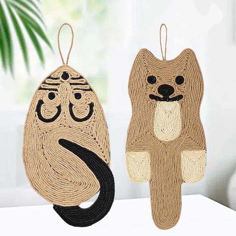 Pisică zgâriată Sisal Mat Board Cat Scraper pentru ascuți unghiile pisici copac șoareci formă pisică zgâriat canapea Mat mobilier protector