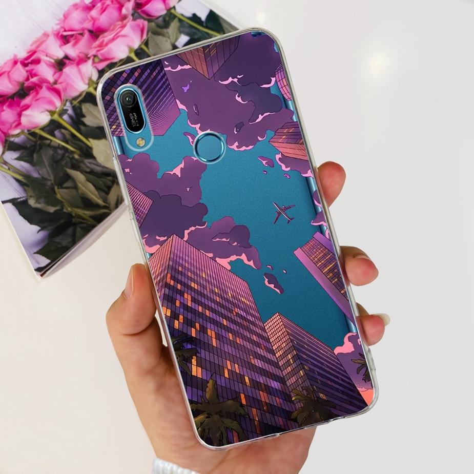 For Huawei Y6 2019 Case Y6 Prime 2019 Fashion Painted Cover Clear Silicone Phone Case For Huawei Y6s 2019 Y6 Pro 2019 Soft Shell