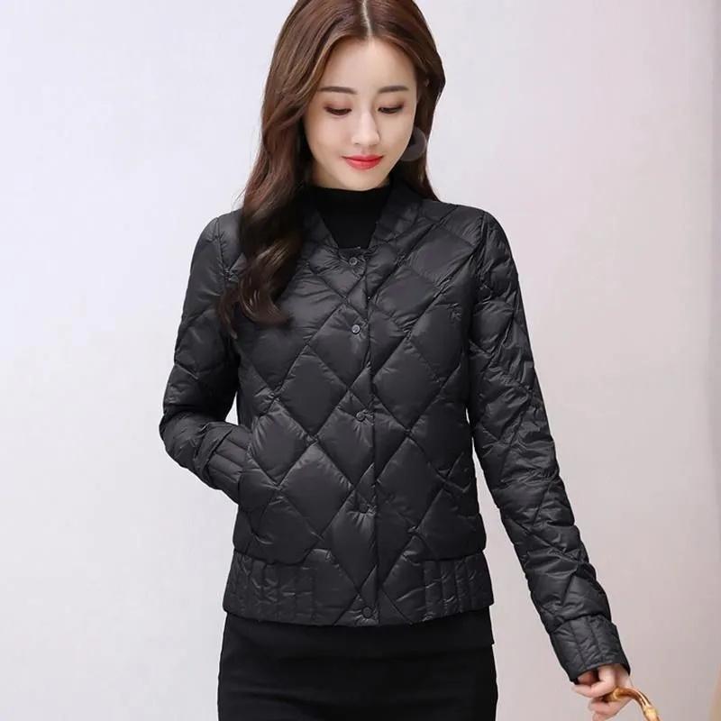 Female Autumn Short Jacket Parkas Women's Winter Stand Collar Warm Jacket