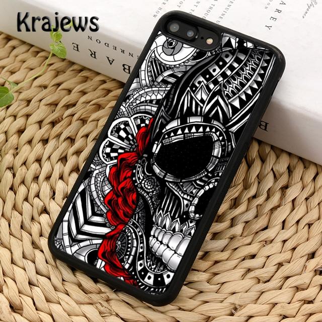 Krajews Mexican Sugar Skull Soft Phone Case Cover For iPhone 17 Air 16 15 14 plus 11 12 13 pro max coque Shell Fundas
