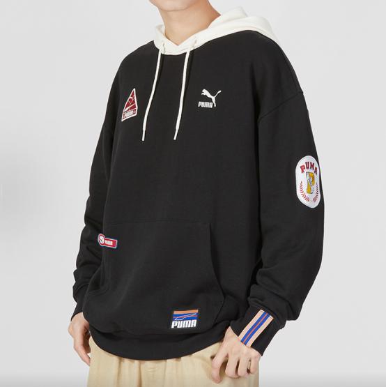 PUMA Early Spring Collection Sports Casual Pullover Sweatshirt,  Unisex, Black