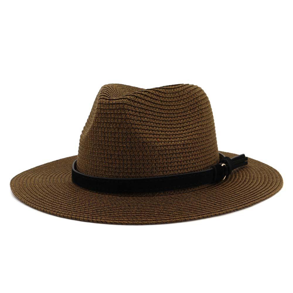 60CM Size Design Mens Straw Sun Hat For Women British Style Panama Church Jazz Hats Summer Beach Vacation Hats