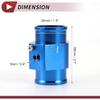 1 Set Car Water Coolant Temperature Sensor Adapter Joint Pipe Radiator Sensor Adaptor 38mm Blue