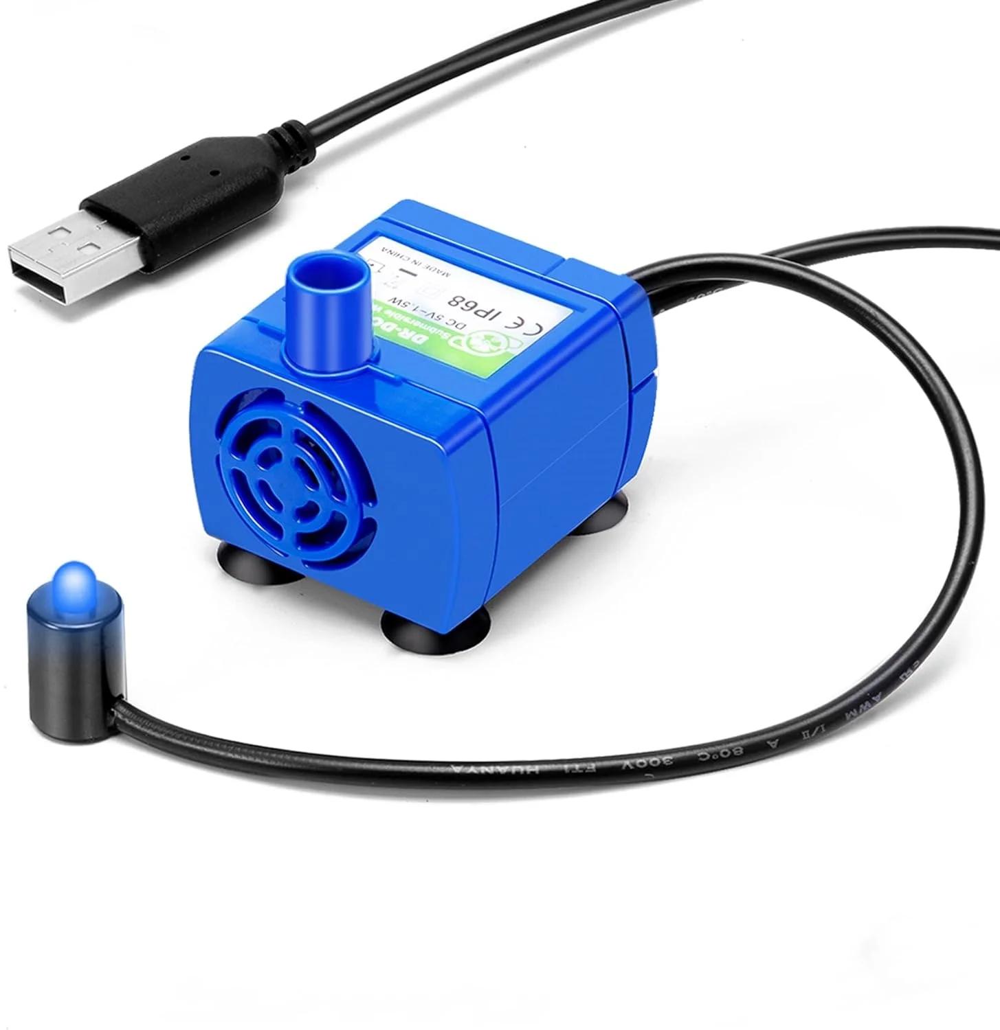 

Water Pump LED Light Pet Cat Water Fountain Motor Replacement for Cat Flowers Drinking Bowl Dispenser Pet Accessories