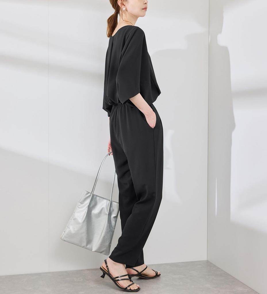 Rope Picnic Easy Care Georgette Compatible GDS15270 Black Maine Size 38 Pants/Set-Up Women's (01)