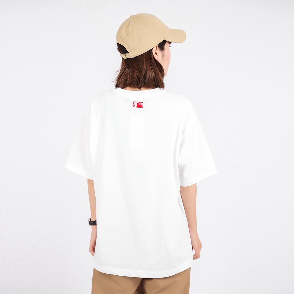 New MLB Heart Overfit Straight T Shirt Unisex White 31TSH1131-50W