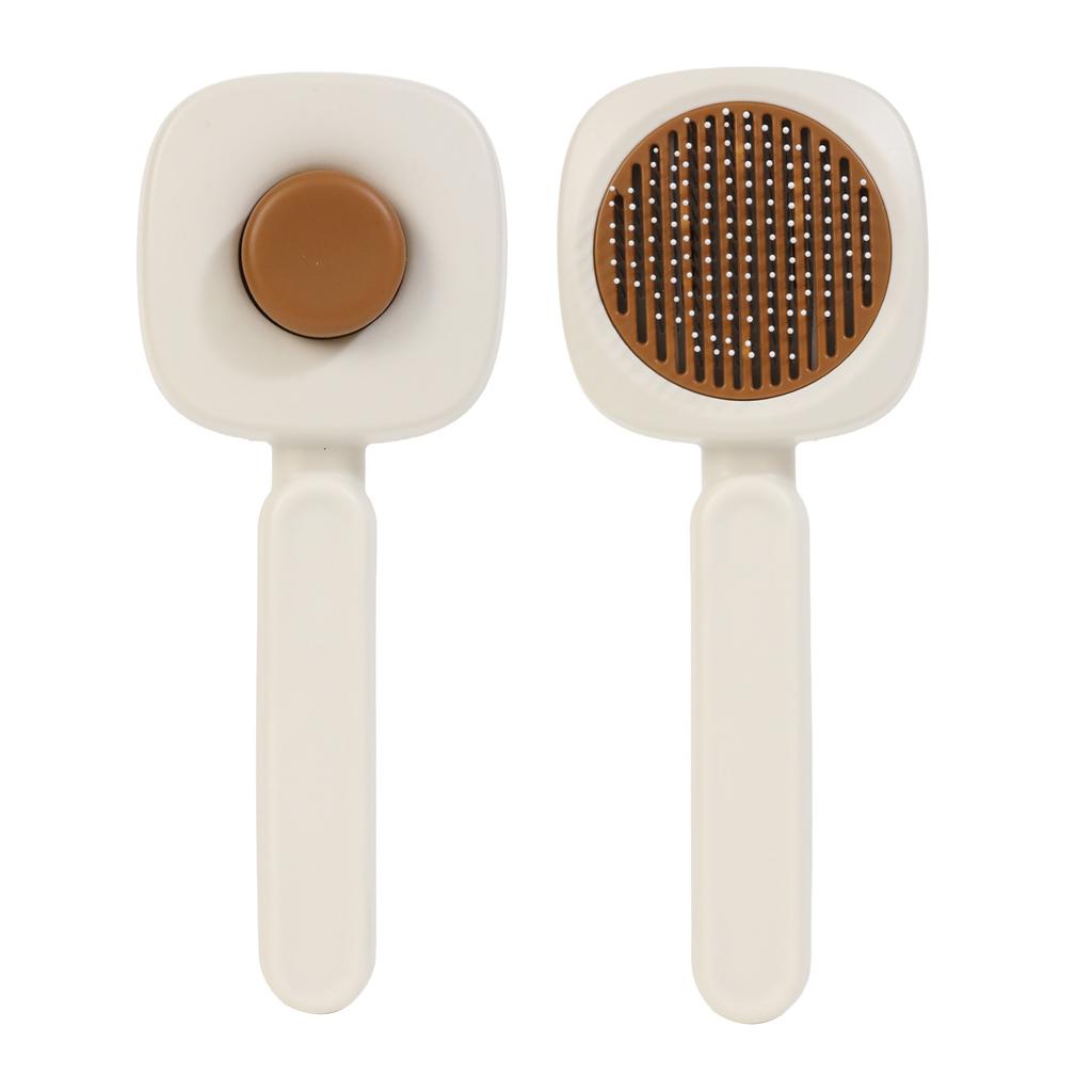 Selbstreinigende Bürste für Haustiere Spot Edelstahlnadel weicher Griff Stahlbürste Katze loses Fell Katzenbürste Zubehör