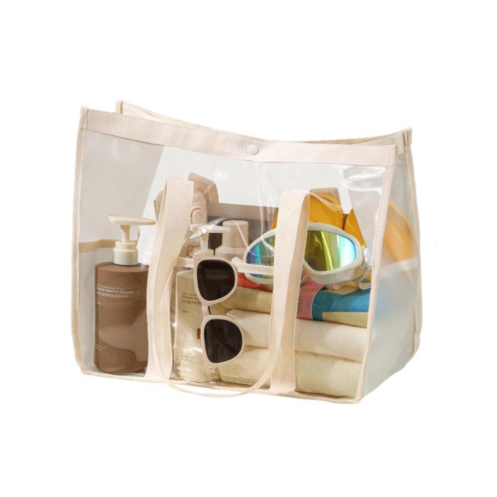 Large Capacity Swimming Storage Bag Waterproof Beach Handbag Simple Transparent Makeup Bag  Fitness