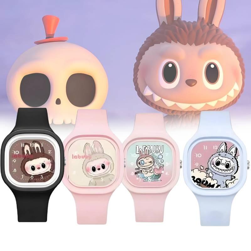 Trendige Bubble Mart Cartoon Kinderuhr Hochwertiges Weiches Jelly Silikonarmband
