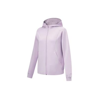 Li Ning Fitness Series Solid Color Sweat-Wicking Hoodie Women Hoodies Silk-Purple AWDT520-3