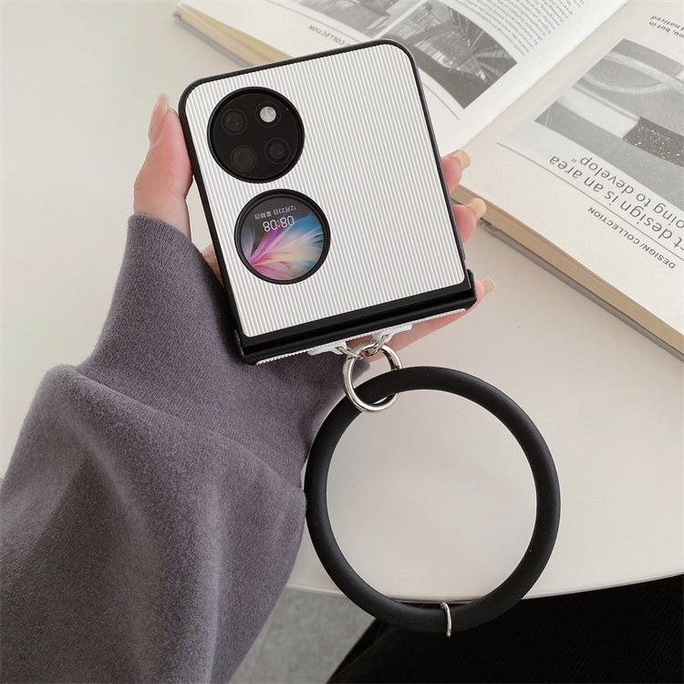 Niche love portable leather case for Pocket S folding screen Huawei P50 treasure box retro wristband protective cover