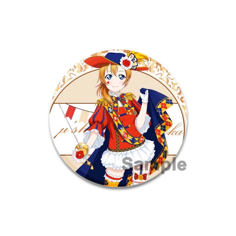 32/44/58mm LoveLive!SuperStar!!Ping An Pansy Tang Coco Round Brooch Clothing Lapel Pin Souvenir Soft Button  Decorative Hat Badge