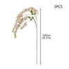 3 Pcs Artificial Wisteria Flowers Branches Fake 39 Inch Long Stems Silk Wisteria Flowers String for Home Balcony