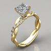 Damen Exquisiter Romantischer Strass Verdrehter Verlobungsring Schmuck Accessoire