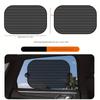 5Pcs Portable Foldable car sunshade, black gauze sunshade windshield cover, window sunshade, sun protection and insulation car sunshade