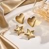 Xiaomi Vnox Romantic Heart Stud Earrings for Women,Stainless Steel Gold Color Ear Gifts to Valentine's Mother's Day Birthday Party