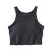 Round Neck Padded Slim Elastic Vest Sleeveless Anti-peeping Camisole Women's Short Top