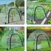 Mesh Plant Tent Fine Netting Zippered Cover Metal Stakes Guarding