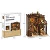 CRESYMME Miniature House Dollhouse Book Nook Kit Wooden DIY 3D Craft Classical Library