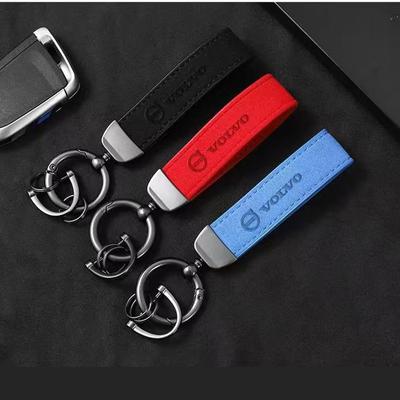 Lederen Auto Sleutelhanger Sleutelringen Metaal Leer voor voor XC40 XC90 V40 V90 V60 XC60 S80 S60 S90 C40 V70 XC70 Accessoires