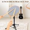8-Zoll-Übungspad für Schlagzeug, doppelseitig, Dummkopf-Trainer, hochwertiges Schlagzeugständer-Set
