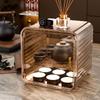 Desktop Dustproof Cup Organizer Shelf & Draining Tray