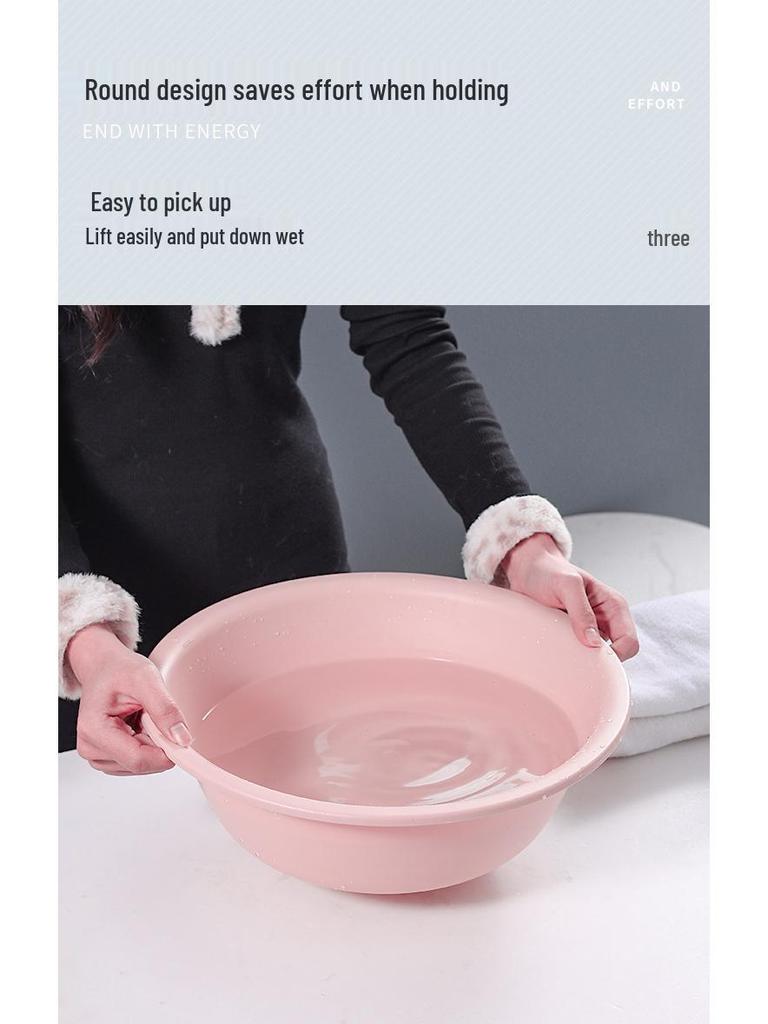 Thickened Frosted Plastic Washbasin for Household, Laundry, and Baby Use