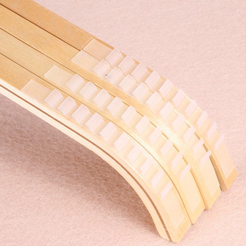 Wooden Clothes Hanger for Coats Suits Dress 5 PCS 42CM  Dry and Wet Anti-Slip Hanger Closet Space Saving Organizer Hanger