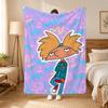 Hey Arnold Cartoon Throw 240g flannel blanket, suitable for sofas, beds, offices,  exquisite gift blankets