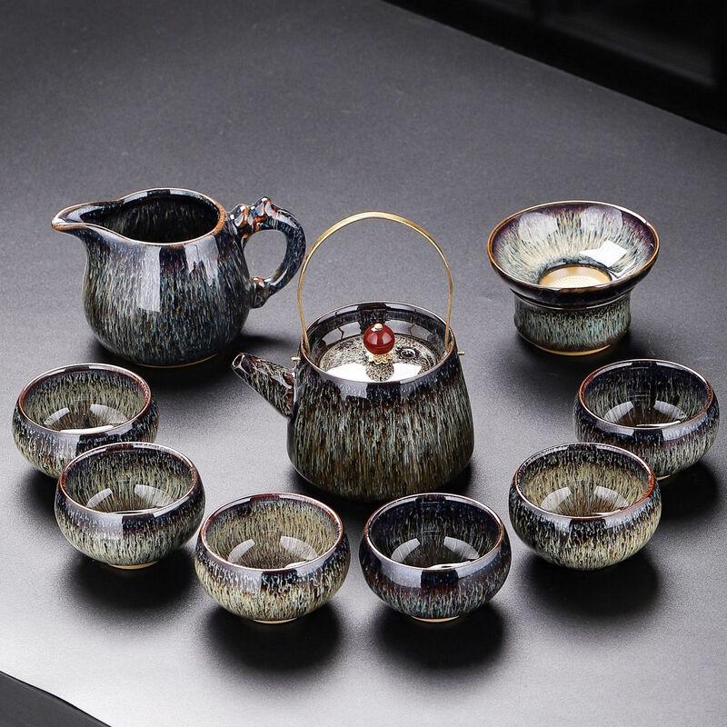 Chaxun Jun Kiln Glaze Ceramic Teaset