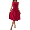 2024 Summer Women's Sleeveless Beaded Slimming Round Neck Dress
