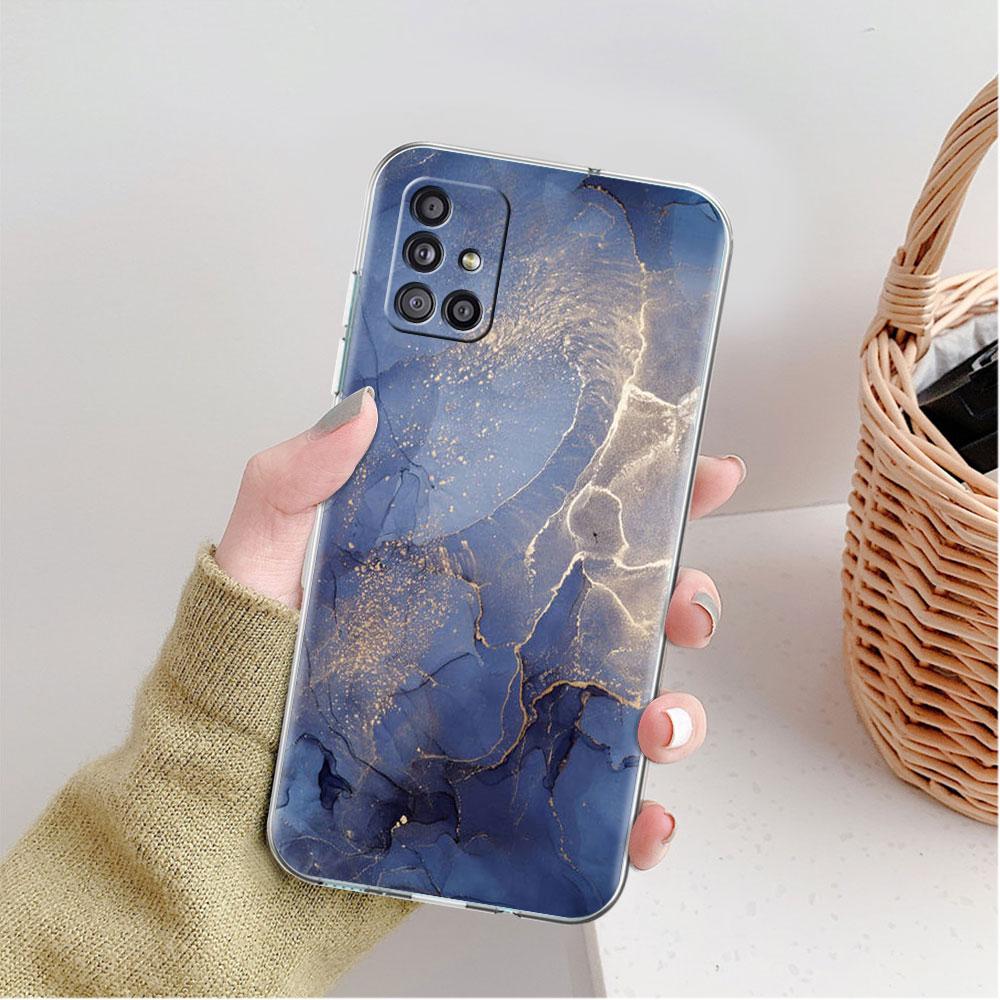 

Прозрачный чехол с мраморным рисунком для Samsung Galaxy A52 A12 A51 A32 A21s A71 A32 A22 A50 A70 A31 A72 5G Samsung A53 5G