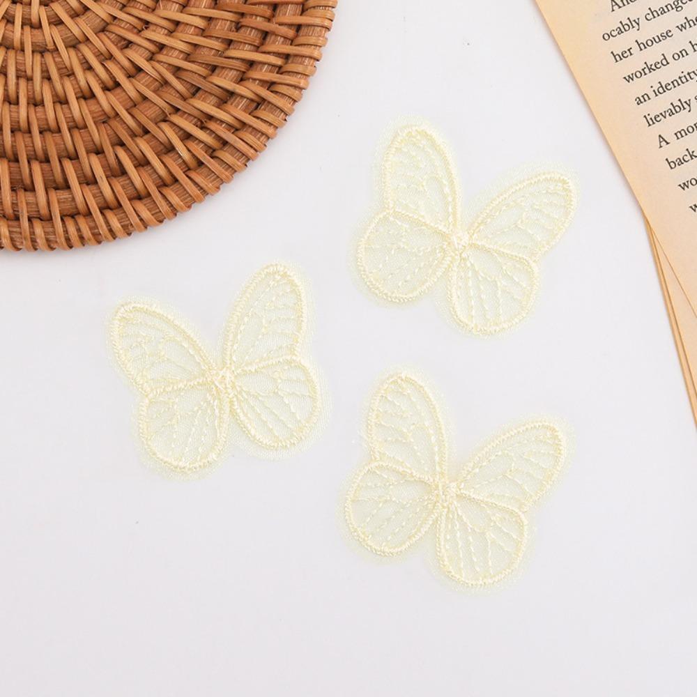 100pcs Dreamy Embroidery Lace Butterfly Appliques Sewing Craft Decoration  Garment Design Materials