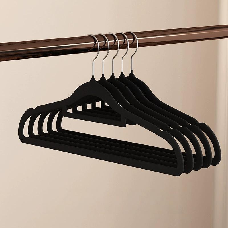 5 Pcs Flocking Clothes Hanger,Non Marking,Non Slip for Home Use,Dormitory Storage,No Shedding of Hair,Rotatable Clothes Hanger
